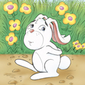 Cuddly Critters (tm) cute cartoon animal character: Rodney Rabbit 03