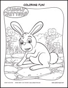 Ad for Cuddly Critters coloring pages at www.cybercrayon.net