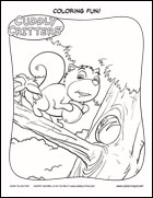 Ad for Cuddly Critters coloring pages at www.cybercrayon.net